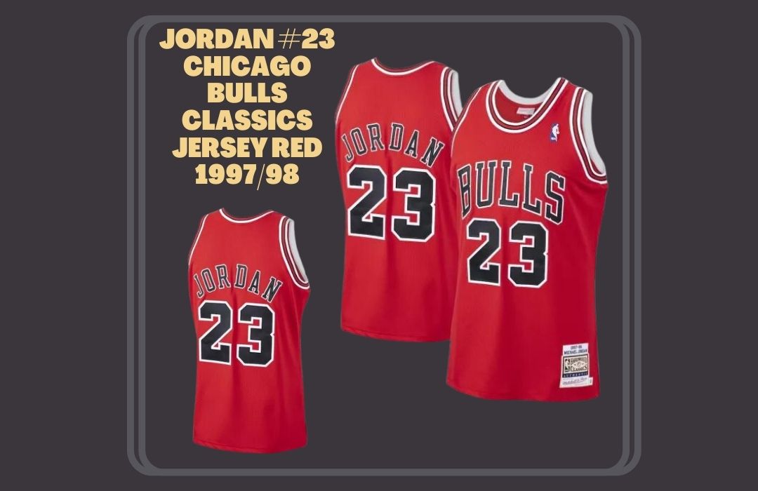 Jordan #23 Chicago Bulls Classics Jersey Red 1997/98 Jordan #23 Chicago Bulls Classics Jersey Red 1997/98