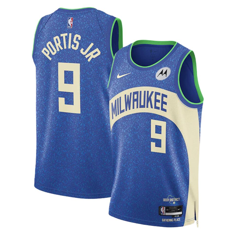 Nike 2023-24 City Edition Bobby Portis Jr. Milwaukee Bucks Swingman Jersey 1.jpg